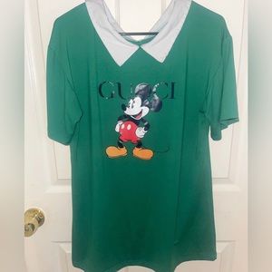 Green “GUCCI” Mikey Mouse shirt